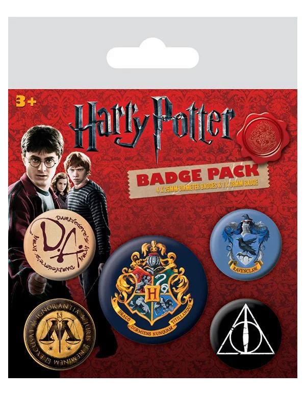 Comprar Harry Potter Pack 5 Chapas Hogwarts Mil Comics Tienda De