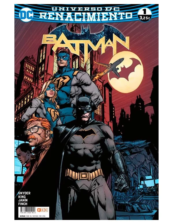 Comprar comic Ecc Ediciones Batman 56/ 1 (Renacimiento) - Mil Comics:  Tienda de cómics y figuras Marvel, DC Comics, Star Wars, Tintín