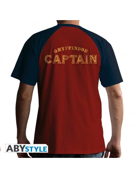 es::Harry Potter Camiseta Premium 'Quidditch' hombre color rojo. Talla M