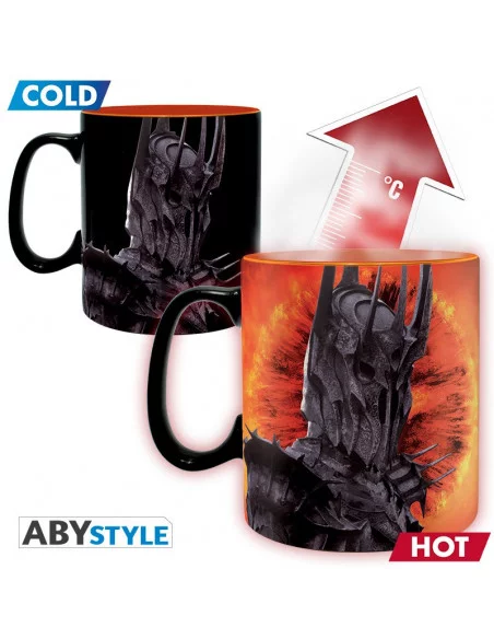 es::El Señor de los Anillos Taza con cambio de imagen Sauron 460 ml