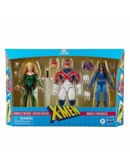 es::Marvel Legends Pack de 3 Figuras Meggan, Capitan Britania y Kitty Pryde 15 cm