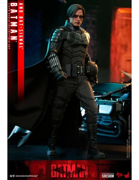 es::The Batman Figura Movie Masterpiece 1/6 Batman with Bat-Signal Hot Toys 31 cm