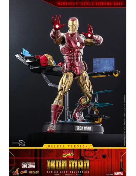 es::Marvel The Origins CollectionFigura 1/6 Iron Man Comic Deluxe Hot Toys 33 cm