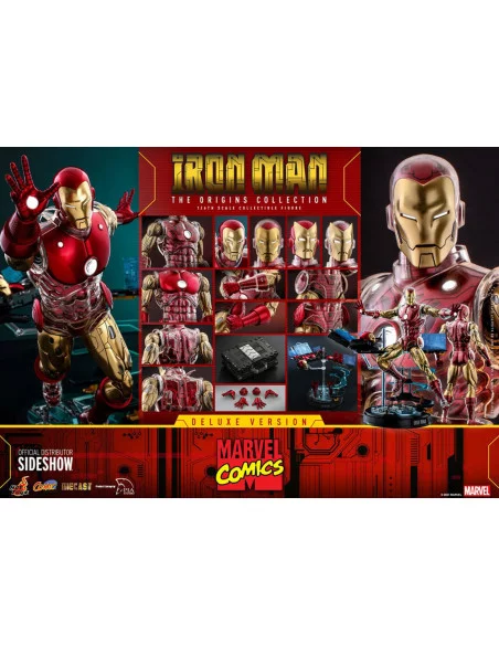 es::Marvel The Origins CollectionFigura 1/6 Iron Man Comic Deluxe Hot Toys 33 cm