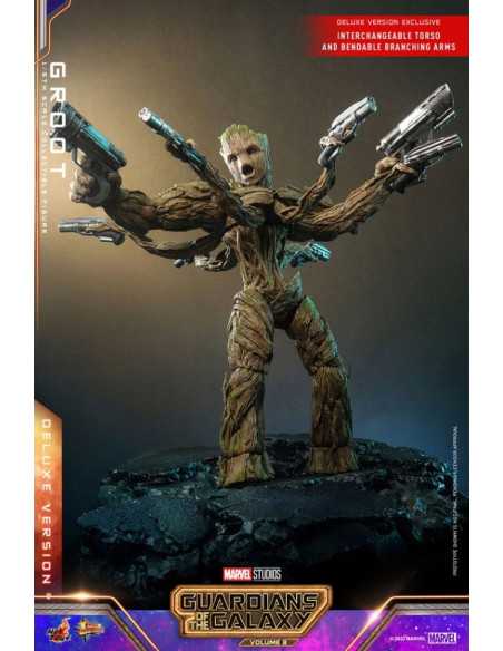 es::Guardianes de la Galaxia Vol. 3 Figura 1/6 Groot (Deluxe Version) Hot Toys 32 cm