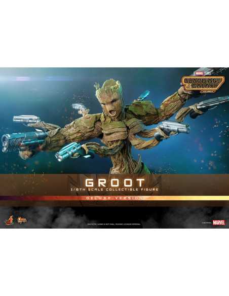 es::Guardianes de la Galaxia Vol. 3 Figura 1/6 Groot (Deluxe Version) Hot Toys 32 cm