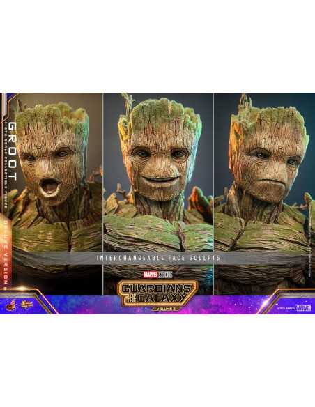 es::Guardianes de la Galaxia Vol. 3 Figura 1/6 Groot (Deluxe Version) Hot Toys 32 cm