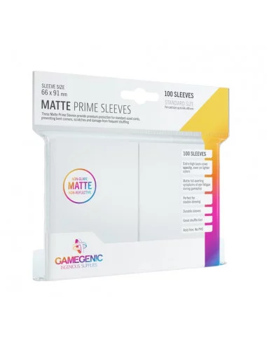 es::Pack Matte Prime Sleeves White (100 fundas)