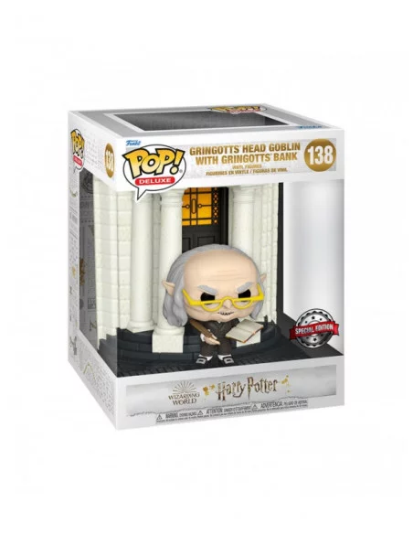 es::Harry Potter Funko POP! Gringotts head Goblin with Gringotts Bank 9 cm