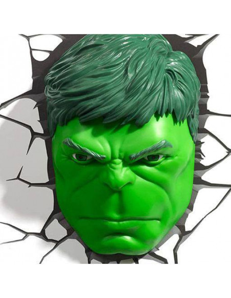 Marvel Comics Lámpara 3D LED Hulk Face 3D