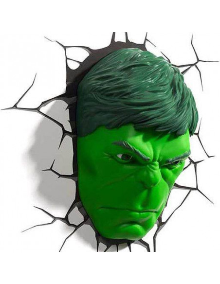 Marvel Comics Lámpara 3D LED Hulk Face 3D