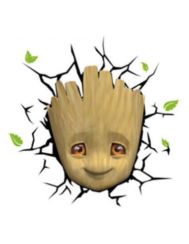 Marvel Comics Lámpara 3D LED Baby Groot Face 3D