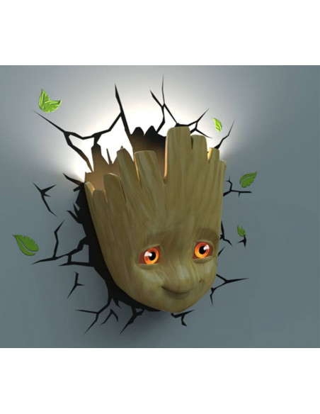 Marvel Comics Lámpara 3D LED Baby Groot Face 3D