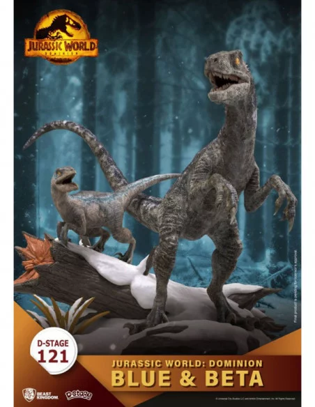 Jurassic World: Dominion D-Stage PVC Diorama Blue & Beta 13 cm