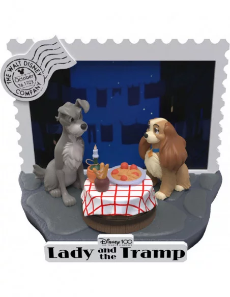 Disney 100th Anniversary PVC Diorama D-Stage Lady And The Tramp 12 cm