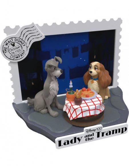 Disney 100th Anniversary PVC Diorama D-Stage Lady And The Tramp 12 cm