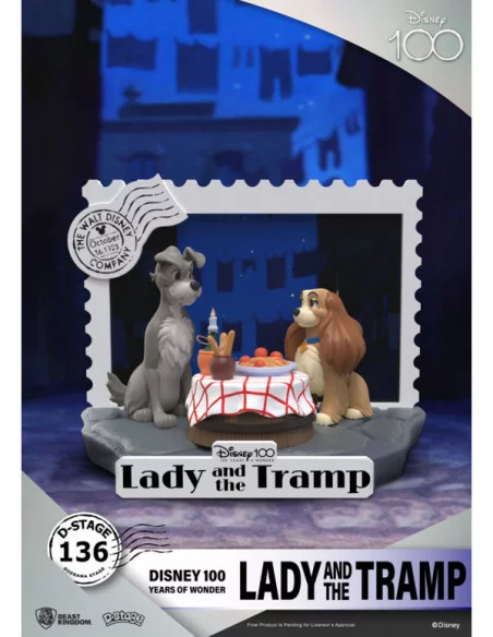 Disney 100th Anniversary PVC Diorama D-Stage Lady And The Tramp 12 cm