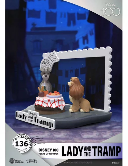 Disney 100th Anniversary PVC Diorama D-Stage Lady And The Tramp 12 cm