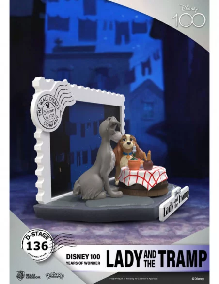 Disney 100th Anniversary PVC Diorama D-Stage Lady And The Tramp 12 cm