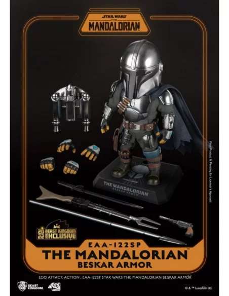 Star Wars The Mandalorian Figura Egg Attack Action The Mandalorian Beskar Armor 17 cm