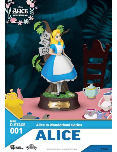 Alicia en el País de las Maravillas Estatua PVC Mini Diorama Stage Alice 10 cm