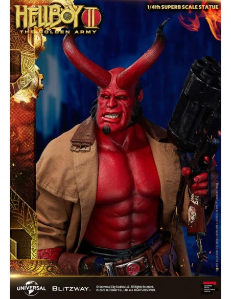 Hellboy 2: El Ejército Dorado Estatua 1/4 Hellboy 70 cm