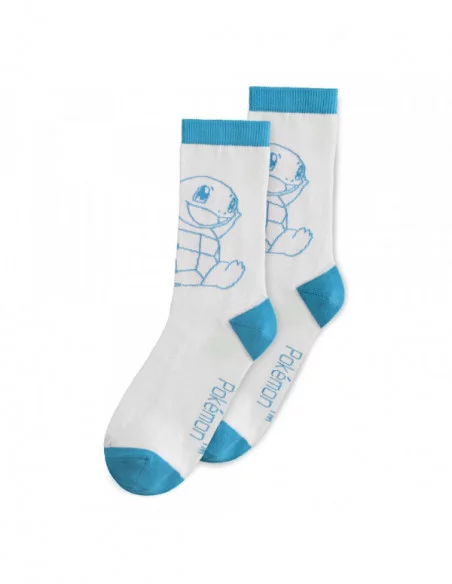 Pokemon Pack de 3 Pares de Calcetines Charmander, Bulbasaur, Squirtle 39-42