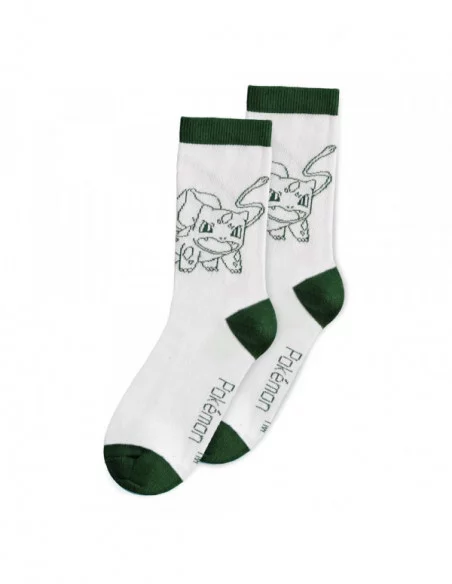 Pokemon Pack de 3 Pares de Calcetines Charmander, Bulbasaur, Squirtle 39-42