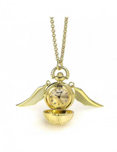 Harry Potter Collar con reloj Snitch dorada (chapado en oro)