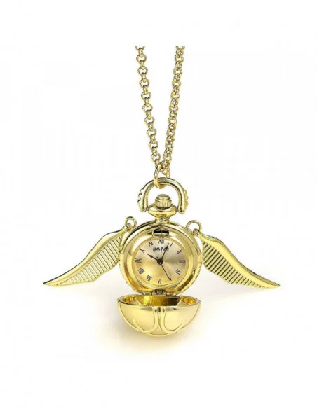 Harry Potter Collar con reloj Snitch dorada (chapado en oro)