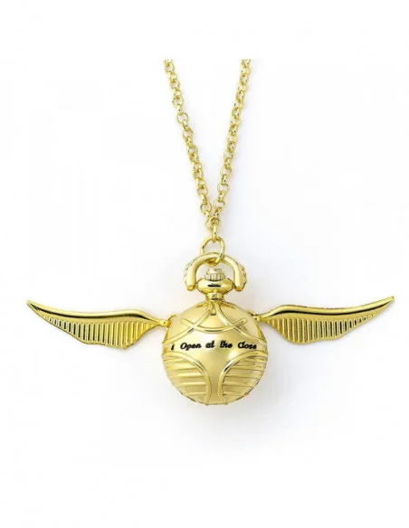 Harry Potter Collar con reloj Snitch dorada (chapado en oro)