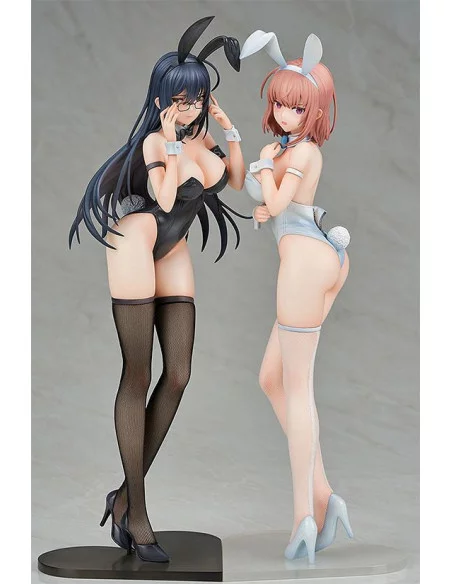 Ikomochi Original Character Estatuas 1/6 Black Bunny Aoi & White Bunny Natsume 30 - 31 cm