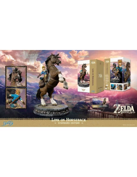 The Legend of Zelda Breath of the Wild Estatua Link on Horseback 56 cm