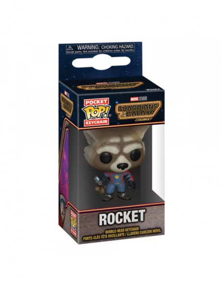 Guardianes de la Galaxia vol. 3 Llaveros Pocket POP! Vinyl Rocket 4 cm Expositor (12)