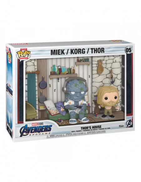 Avengers Endgame Pack de 2 POP Moments Deluxe Vinyl Figuras Thor's House 9 cm