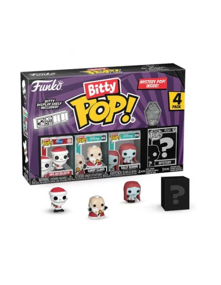 Pesadilla antes de Navidad Pack de 4 Figuras Bitty POP! Vinyl Santa Jack 2,5 cm