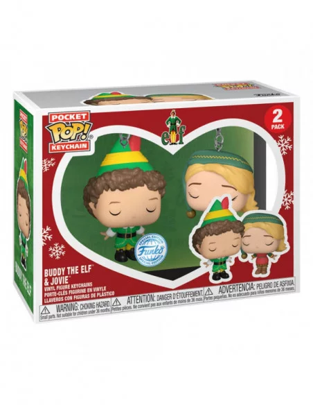 Elf Pack de 2 Llaveros POP! Vinyl Buddy & Jovie 4 cm