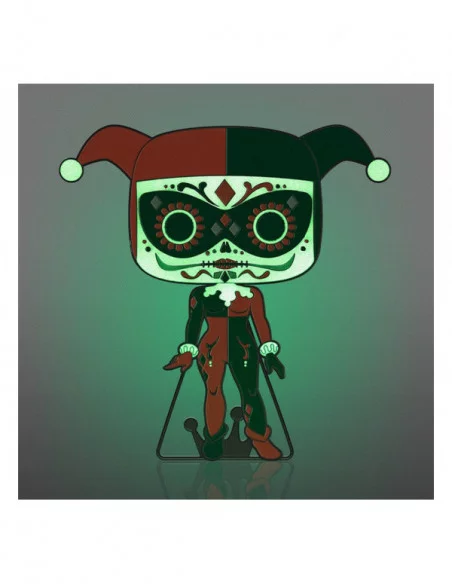 DC Comics DOTD Loungefly POP! Pin Chapa esmaltada Harley Quinn (Glow-in-the-Dark) 10 cm