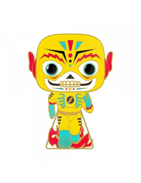 DC Comics DOTD Loungefly POP! Pin Chapa esmaltada Flash (Glow-in-the-Dark) 10 cm