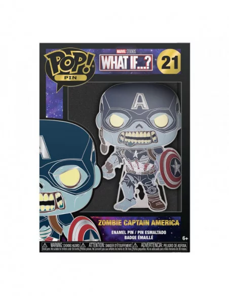 What If...? POP! Pin Chapa esmaltada Zombie Captain America 10 cm