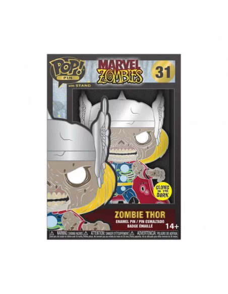 Marvel Zombie Loungefly POP! Pin Chapa esmaltada Thor (Glow-in-the-Dark) 10 cm