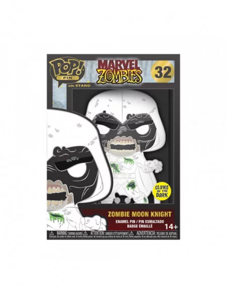 Marvel Zombie Loungefly POP! Pin Chapa esmaltada Moon Night (Glow-in-the-Dark) 10 cm