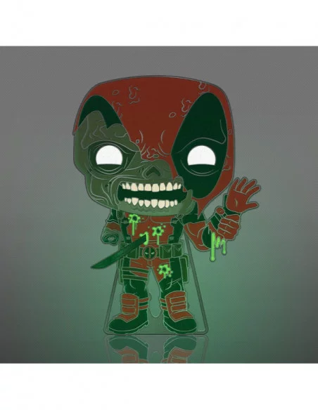 Marvel Zombie Loungefly POP! Pin Chapa esmaltada Deadpool (Glow-in-the-Dark) 10 cm