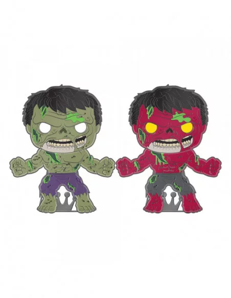 Marvel Zombie Loungefly POP! Pin Chapa esmaltada Hulk (Glow-in-the-Dark) 10 cm