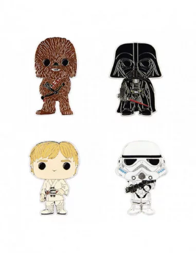 Star Wars POP! Pin Set de 4 Chapas esmaltadas 4 cm