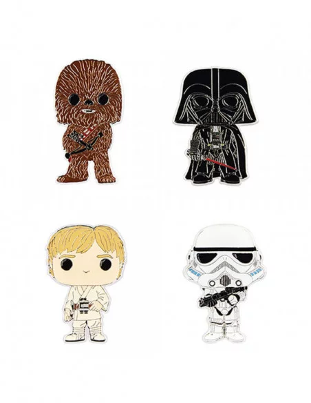 Star Wars POP! Pin Set de 4 Chapas esmaltadas 4 cm