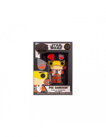 Star Wars POP! Pin Chapa esmaltada Poe Dameron 10 cm