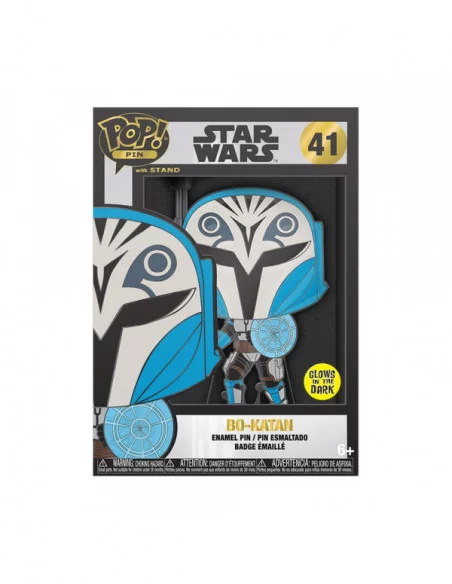 Star Wars Clone Wars Loungefly POP! Pin Chapa esmaltada Bo-Katan (Glow-in-the-Dark) 10 cm