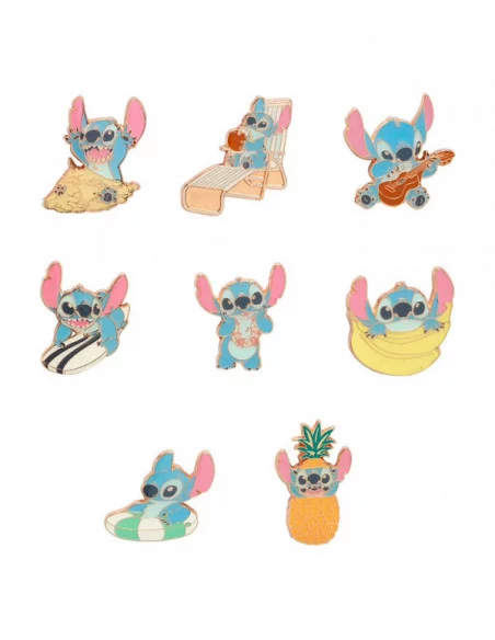 Lilo & Stitch POP! Pin Chapas esmaltadas Stitch Summer 4 cm Surtido (24)