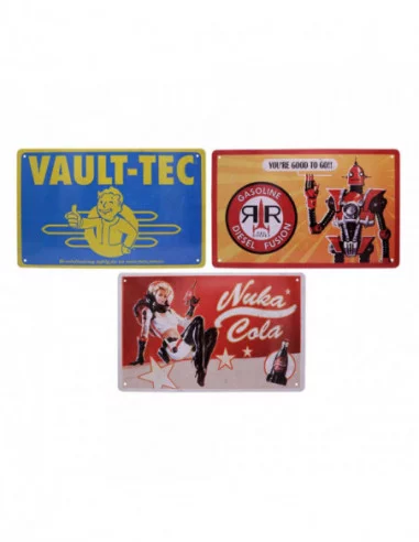 Fallout Set de 3 Placa de Chapa Brands